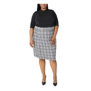 SIGNATURE BY ROBBIE BEE Womens Knit Belted Tie Elbow Sleeve Knee Length Dress